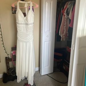 White diamond formal dresss